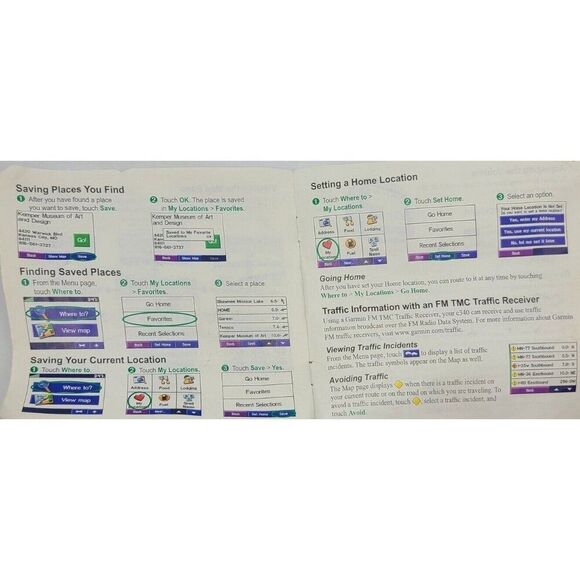 Garmin StreetPilot C304 Portable GPS Navigator 3.5" Black Quick Reference Guide - Picture 10 of 10